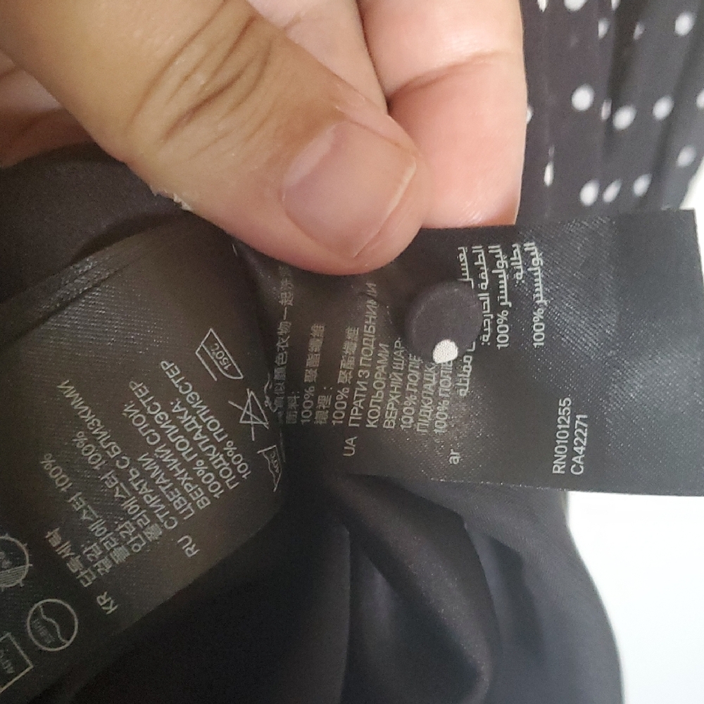 H&M Black and White Polka Dot Midi Dress - Picture 8 of 9